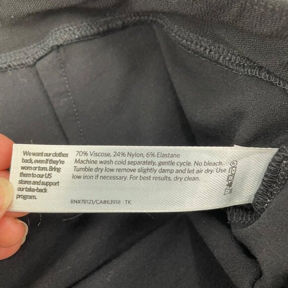 Eileen Fisher Black Pull On Washable Crepe Pants Elastic Waist Womens Plus 2X - Picture 5 of 8